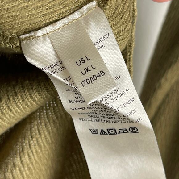 Free People We The Free Green Snowy Thermal Tunic Top Boat Neck Women's Large - Picture 8 of 12